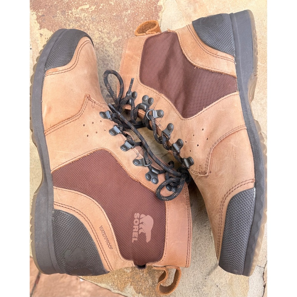 Sorel Ankeny Mid Hiker Ripstop Waterproof Boots‎ Men's 11 Brown NM2195-242